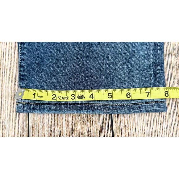 Maurices Jeans Size 18 Medium Wash Distressed Ripped Boyfriend Cropped Denim - Picture 6 of 7